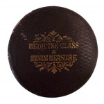 Leather cased medicine glass