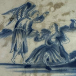 A 17th century Dutch Delft blue and white tile