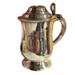 Half pint lidded tankard