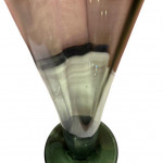 Hand blown green glass vase