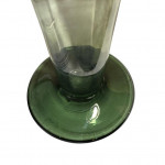 Hand blown green glass vase