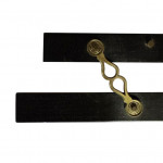 George III ebony and brass parallel ruler