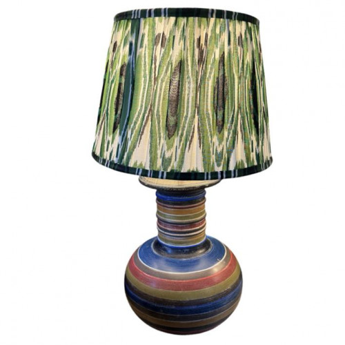 Pair of mid-century painted wood table lamps