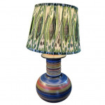 Pair of mid-century painted wood table lamps