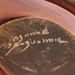 Pair of mid-century painted wood table lamps