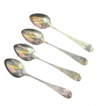Set of four Dorothy Langlands silver tea spoons