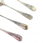 Set of four Dorothy Langlands silver tea spoons