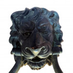 Bronze lion door knocker