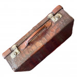 A Fine 19th Century Crocodile Skin Suitcase