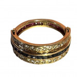 1930s 18ct gold night and day ring set