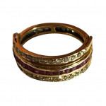 1930s 18ct gold night and day ring set