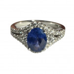 18ct white gold sapphire and diamond ring