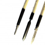 Set of three pug head writing tools