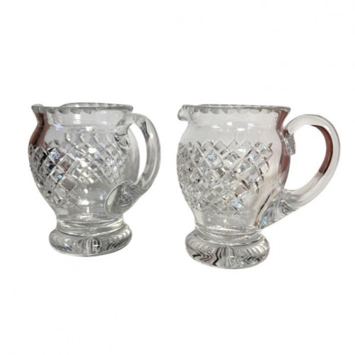 Pair of 19th century glass creamers