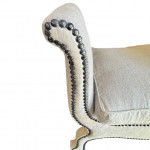 French style upholstered stool