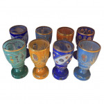19th century Bohemian glass goblets