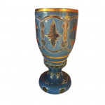 19th century Bohemian glass goblets