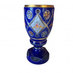 19th century Bohemian glass goblets