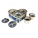 La Rochelle tin glazed faince inkwell