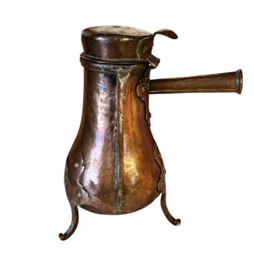 French folk art copper coquemar