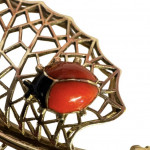 Cartier Paris (attrib.) 18ct gold leaf brooch