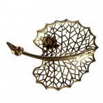 Cartier Paris (attrib.) 18ct gold leaf brooch