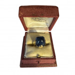 Cartier Paris (attrib.) 18ct yellow gold sapphire ring