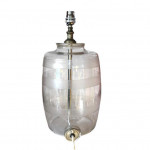 Glass brandy barrel table lamp