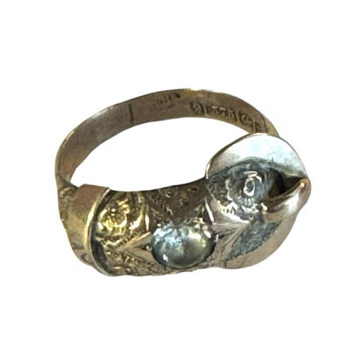 Victorian rose gold buckle ring