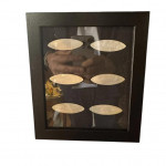 Framed mother of pearl gaming counters