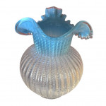Victorian opalescent swirl glass jug