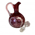 Bohemian ruby glass liqueur set