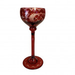Bohemian ruby glass liqueur set