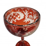 Bohemian ruby glass liqueur set