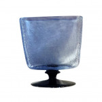 Three crackle glass cocktail stick vases