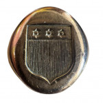French 18ct gold signet ring