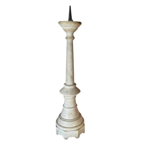Cararra marble candlestick