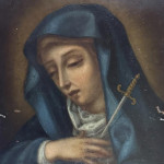 Oil on copper religious painting
