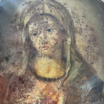 Oval portrait of the Virgin Mary