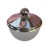 Pair of silver lidded butter dishes