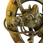 Silver gilt equine brooch