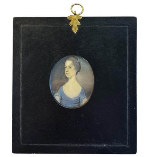 18th century portrait miniature of a young lady