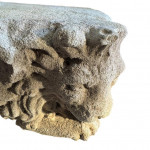 Matched pair of 19th-century Gothic Revival carved limestone winged-beast corbels