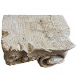 Matched pair of 19th-century Gothic Revival carved limestone winged-beast corbels