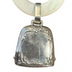 American sterling silver rattle teething ring
