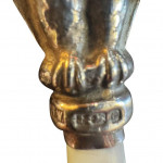 Sterling silver owl baby's rattle