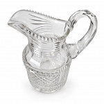 Georgian Irish Diamond-Cut Glass Cream Jug, Circa 1810