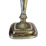 Pair of Edwardian Silver-Plate Reeded Candlesticks, Circa 1905