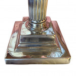 Late Victorian Silver-Plate Corinthian Column Table Lamp, Circa 1890