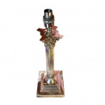 Late Victorian Silver-Plate Corinthian Column Table Lamp, Circa 1890